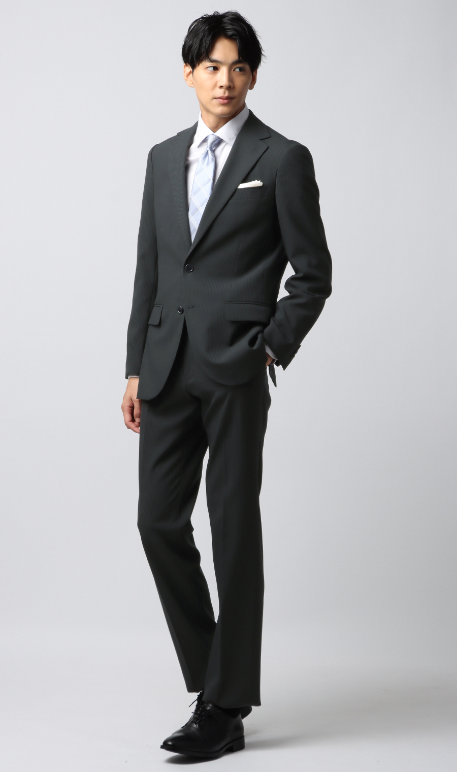 スタイリッシュスーツ【ツーパンツ】【ウォッシャブル】 ブラック 体型:YA体(スリム型),号数（身長）:3号(160cm)