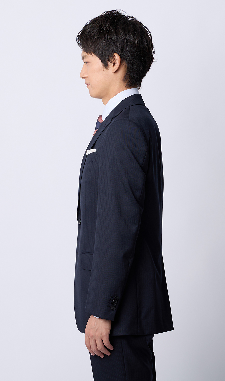 プレミアムスタイリッシュスーツ【ツーパンツ】【Super100’s】 ネイビー 体型:YA体(スリム型),号数（身長）:3号(160cm)