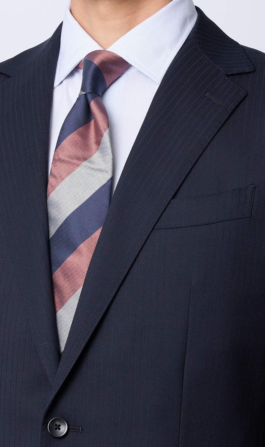 プレミアムスタイリッシュスーツ【ツーパンツ】【Super100’s】 ネイビー 体型:YA体(スリム型),号数（身長）:3号(160cm)