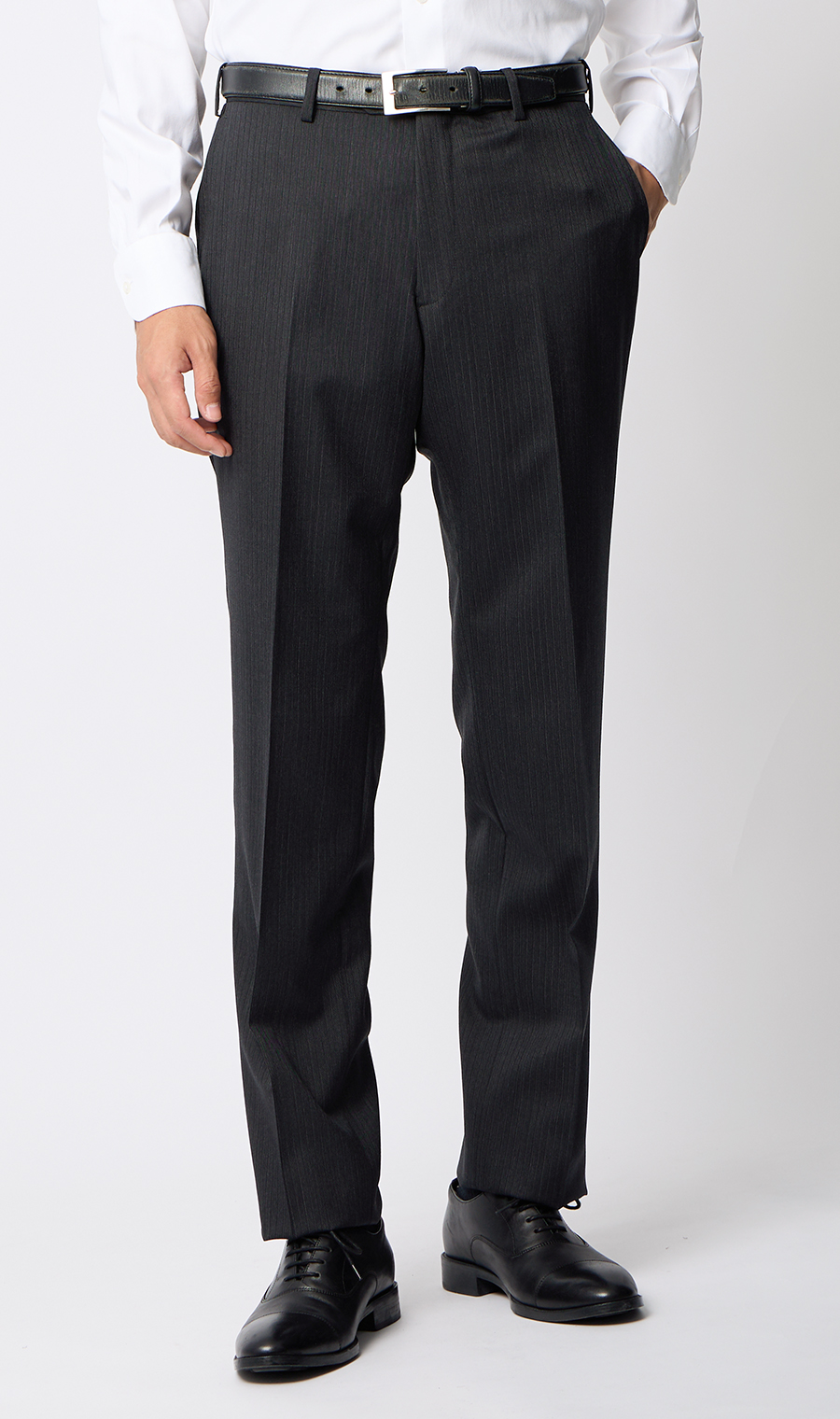 プレミアムスタイリッシュスーツ【ツーパンツ】【Super100’s】 チャコール 体型:YA体(スリム型),号数（身長）:3号(160cm)