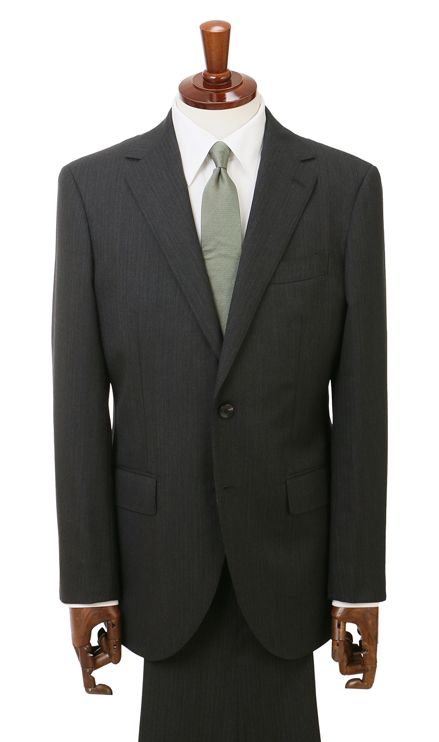 プレミアムスタイリッシュスーツ【ツーパンツ】【Super100’s】 チャコール 体型:YA体(スリム型),号数（身長）:3号(160cm)