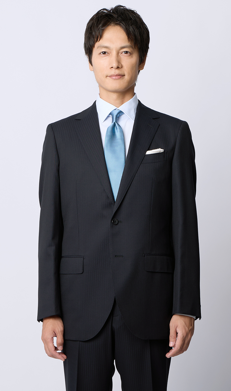 プレミアムスタイリッシュスーツ【ツーパンツ】【Super100’s】 ブラック 体型:YA体(スリム型),号数（身長）:3号(160cm)