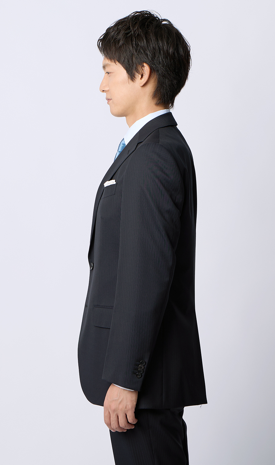 プレミアムスタイリッシュスーツ【ツーパンツ】【Super100’s】 ブラック 体型:YA体(スリム型),号数（身長）:3号(160cm)