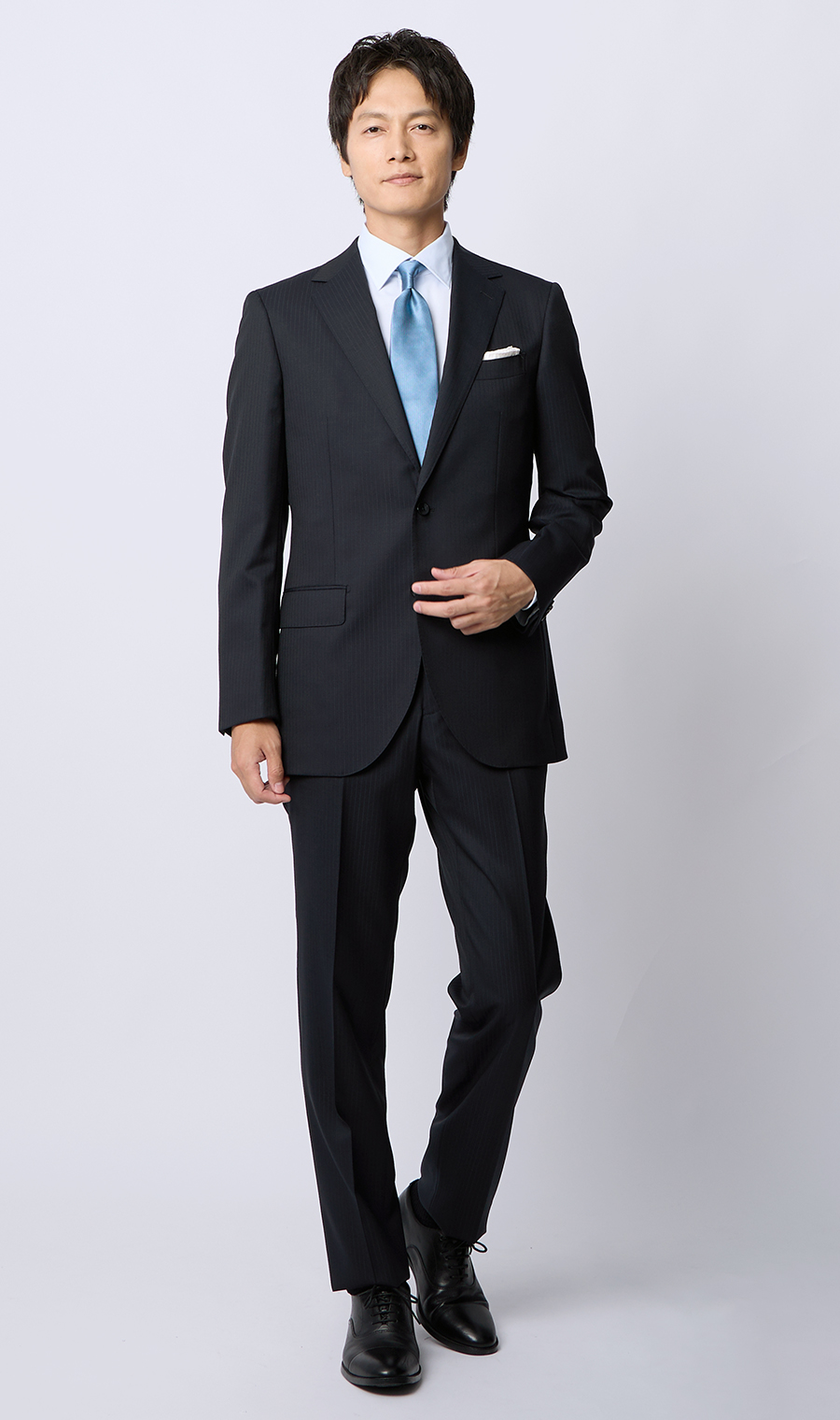 プレミアムスタイリッシュスーツ【ツーパンツ】【Super100’s】 ブラック 体型:YA体(スリム型),号数（身長）:3号(160cm)