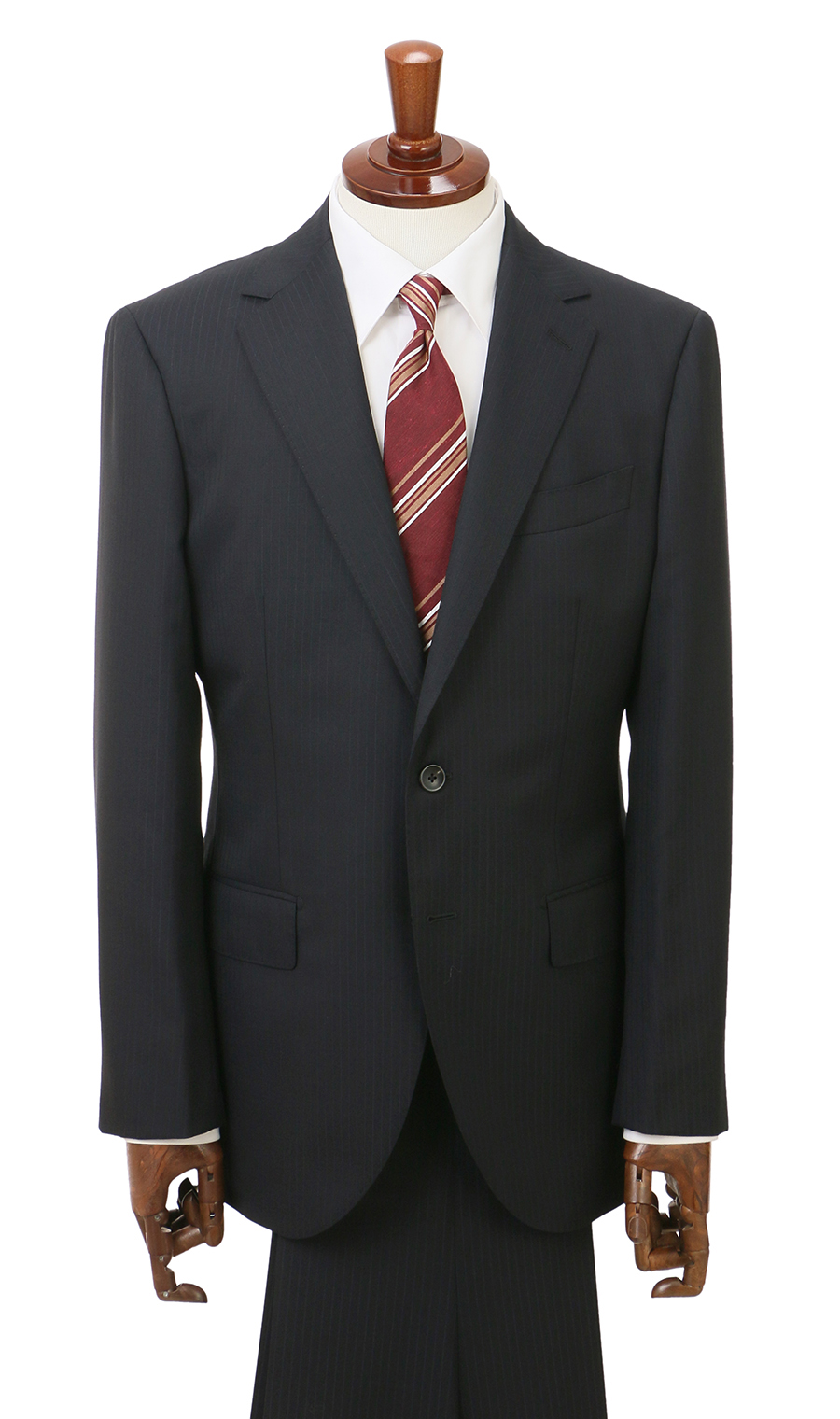 プレミアムスタイリッシュスーツ【ツーパンツ】【Super100’s】 ブラック 体型:YA体(スリム型),号数（身長）:3号(160cm)