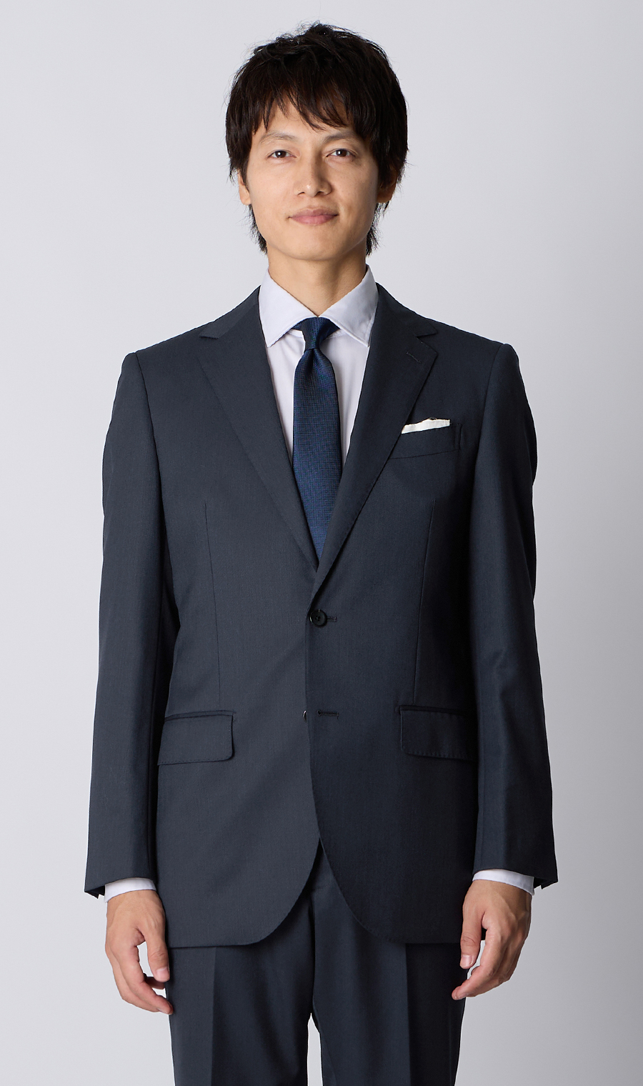 プレミアムスタイリッシュスーツ【ツーパンツ】【Super100’s】 ネイビー 体型:YA体(スリム型),号数（身長）:3号(160cm)