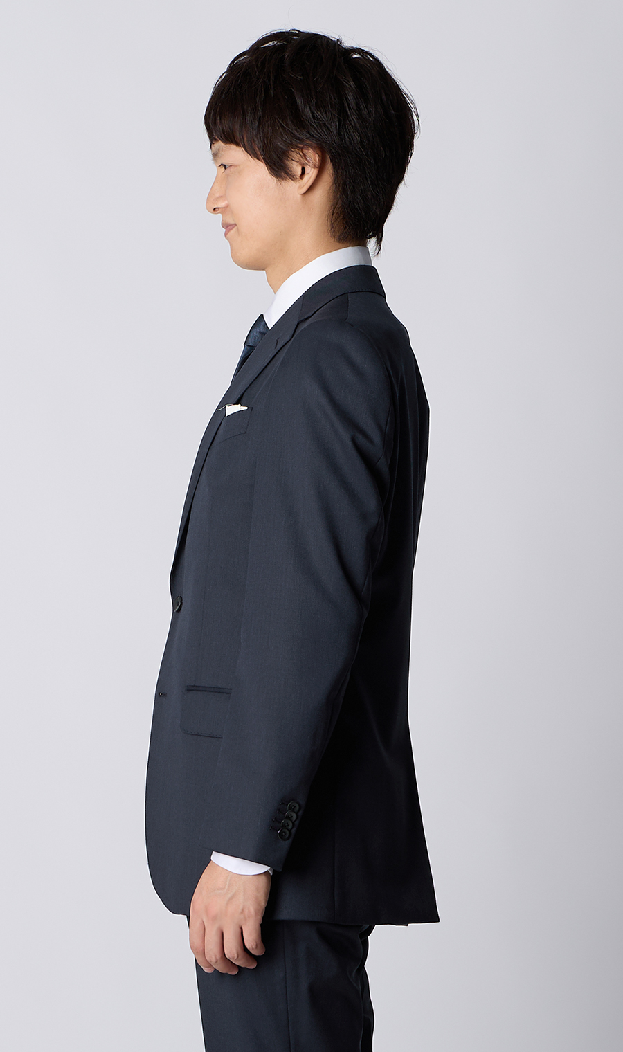 プレミアムスタイリッシュスーツ【ツーパンツ】【Super100’s】 ネイビー 体型:YA体(スリム型),号数（身長）:3号(160cm)