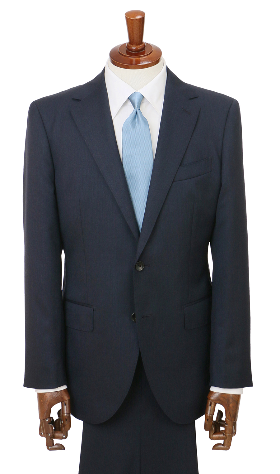 プレミアムスタイリッシュスーツ【ツーパンツ】【Super100’s】 ネイビー 体型:YA体(スリム型),号数（身長）:3号(160cm)