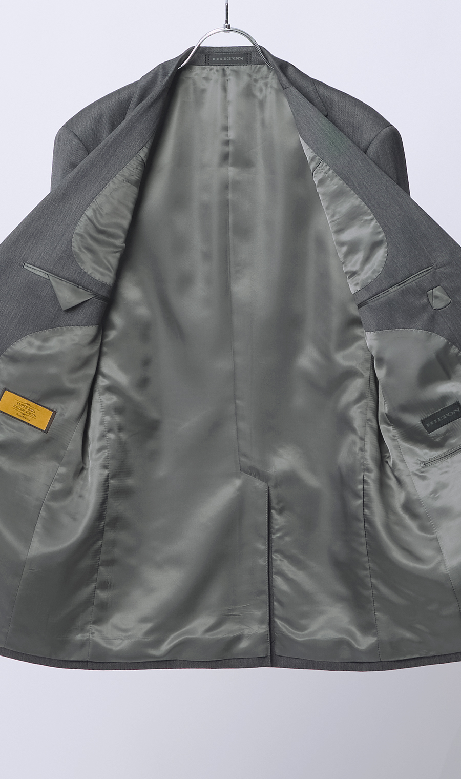 プレミアムスタイリッシュスーツ【ツーパンツ】【Super100’s】 グレー 体型:YA体(スリム型),号数（身長）:3号(160cm)