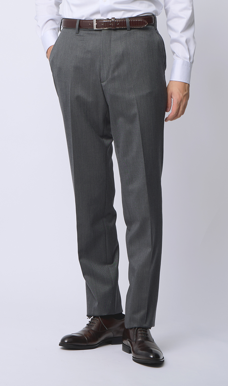 プレミアムスタイリッシュスーツ【ツーパンツ】【Super100’s】 グレー 体型:YA体(スリム型),号数（身長）:3号(160cm)