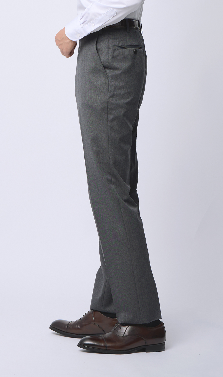 プレミアムスタイリッシュスーツ【ツーパンツ】【Super100’s】 グレー 体型:YA体(スリム型),号数（身長）:3号(160cm)