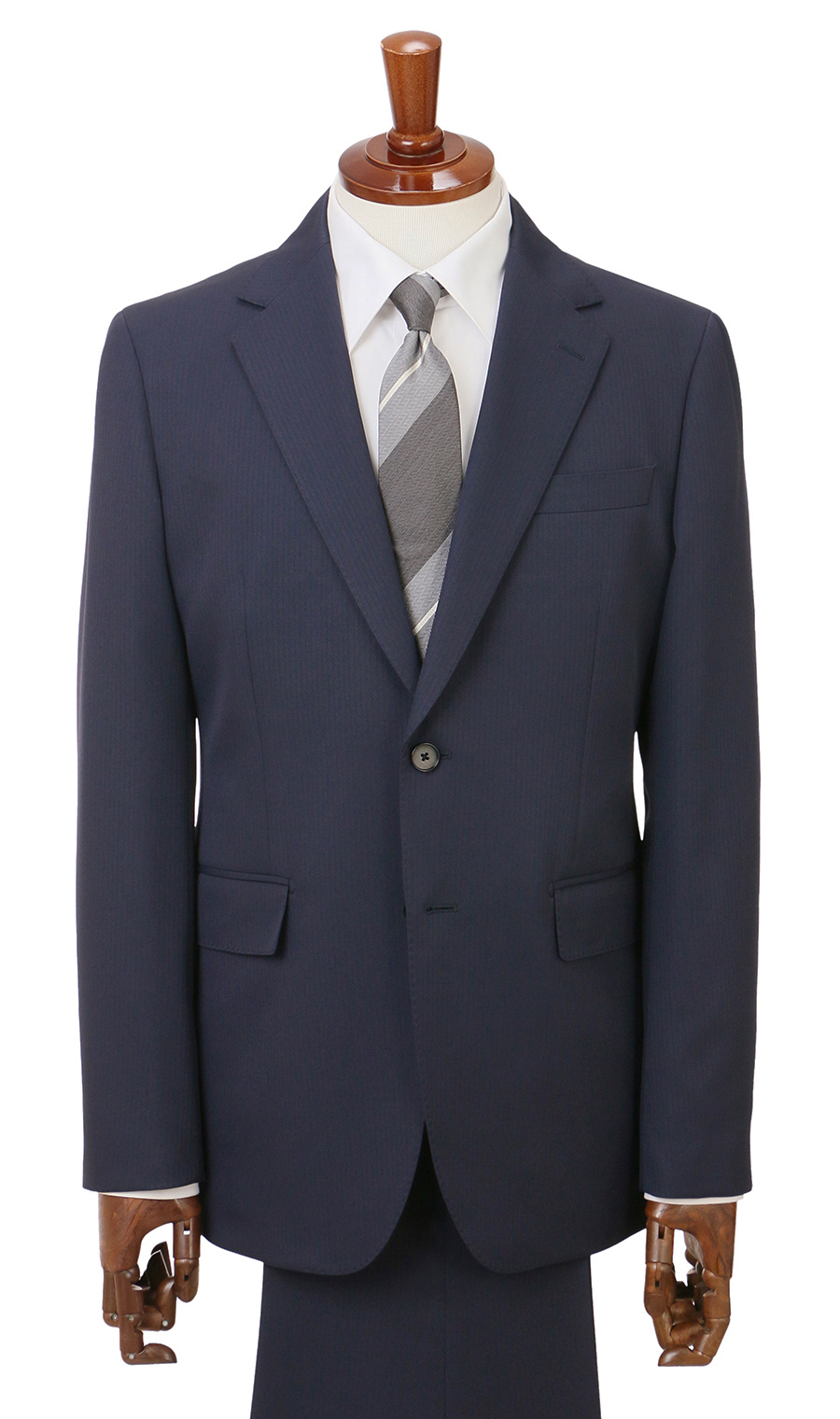 スタイリッシュスーツ【肩くるしくないスーツ】【ツーパンツ】【Plastics Smart】 ネイビー 体型:YA体(スリム型),号数（身長）:4号(165cm)