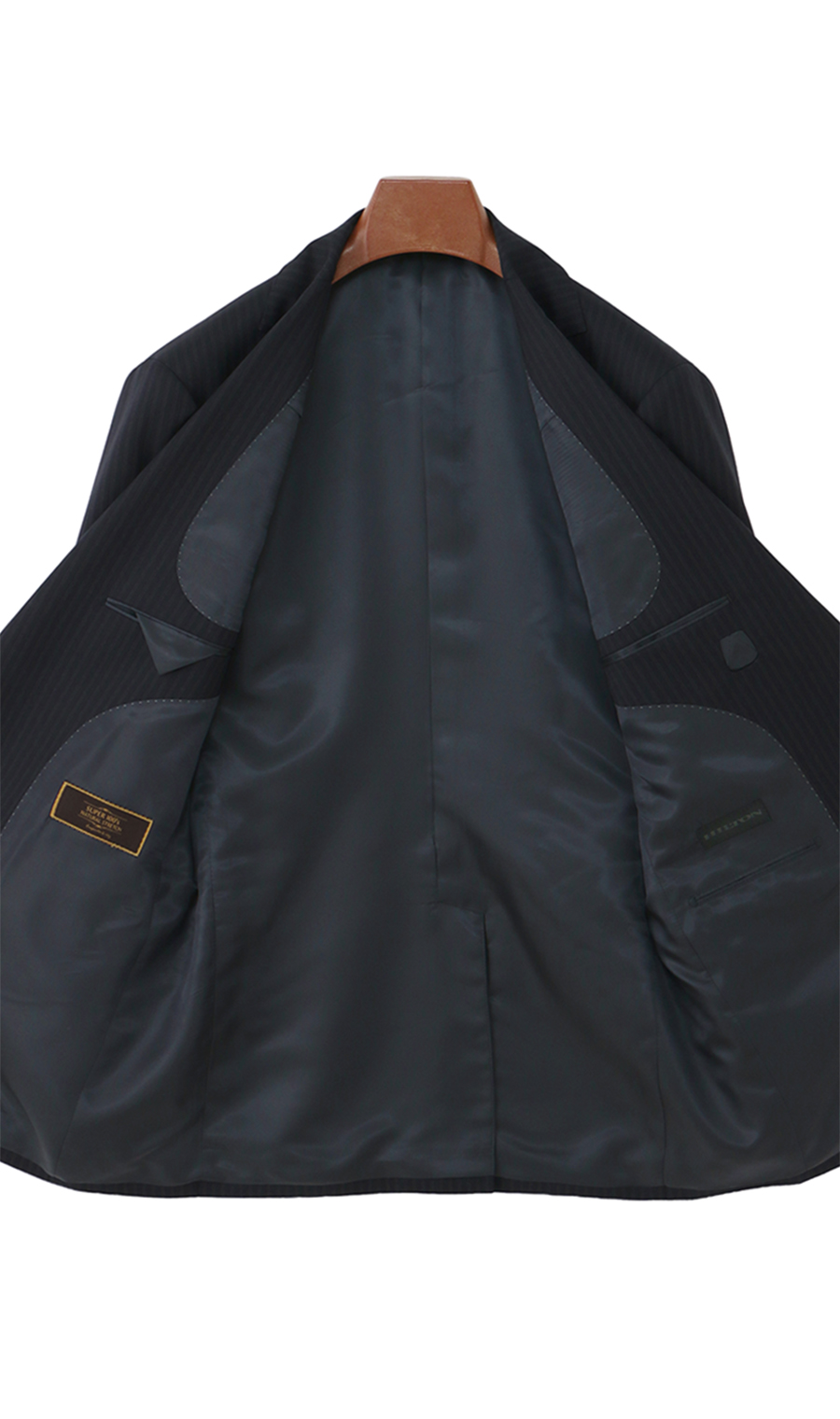 プレミアムスタイリッシュスーツ【ツーパンツ】【Super100's】【HILTON】 ネイビー 体型:YA体(スリム型),号数(身長):3号(160cm)