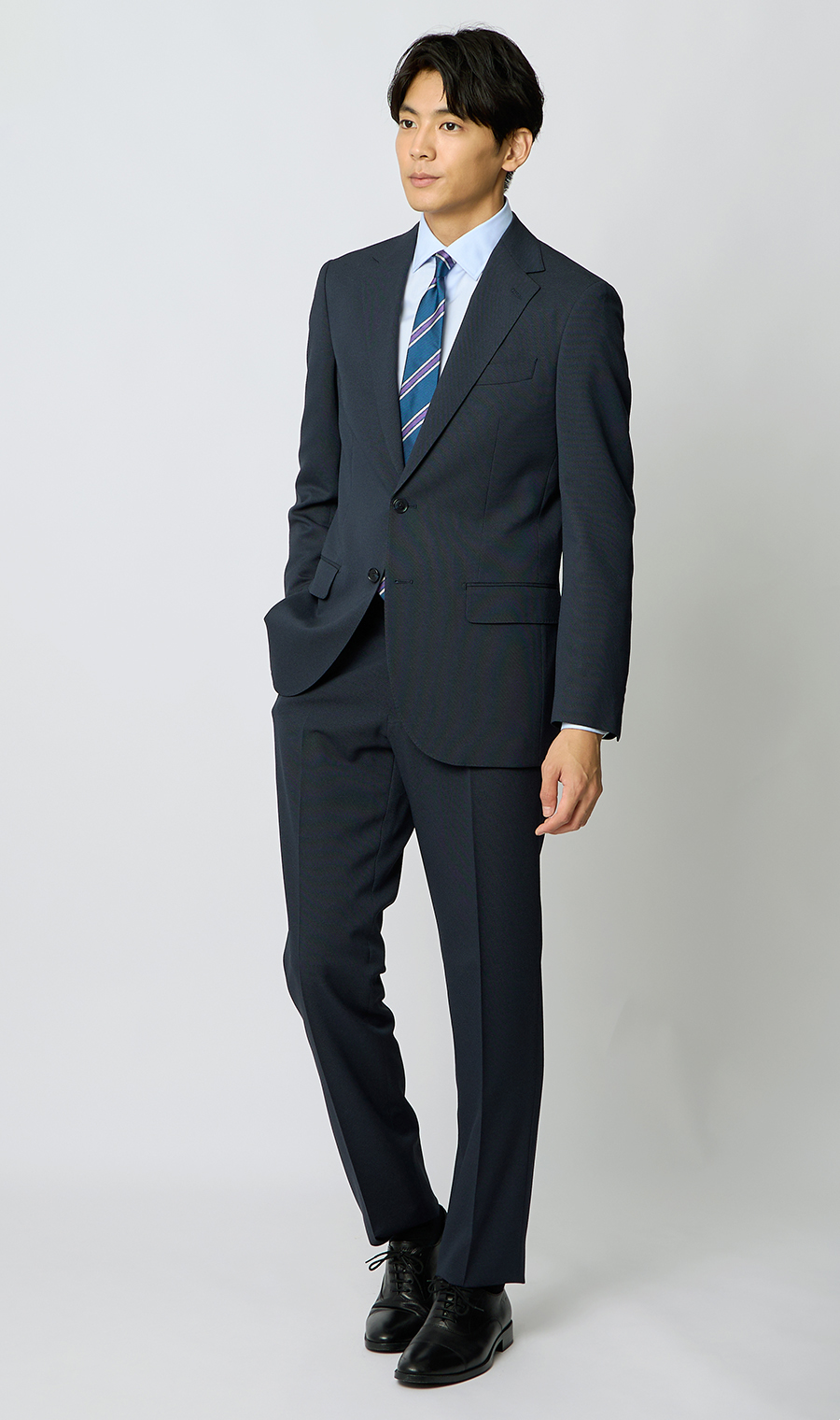スタイリッシュスーツ【ツーパンツ】【CONTROLα】 ネイビー 体型:YA体(スリム型),号数（身長）:3号(160cm)
