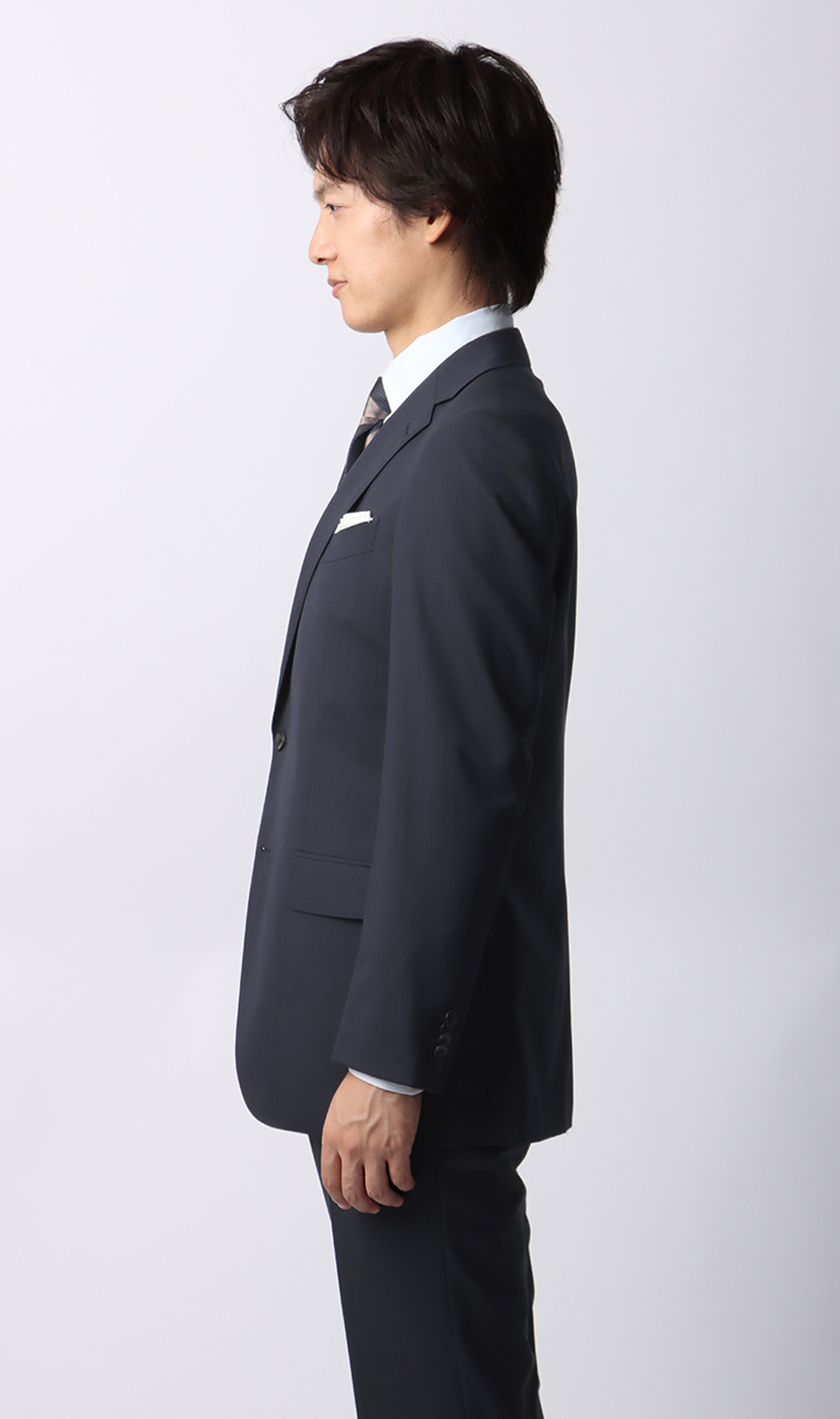 プレミアムスタイリッシュスーツ【ツーパンツ】【Super110's】 ネイビー 体型:YA体(スリム型),号数（身長）:3号(160cm)