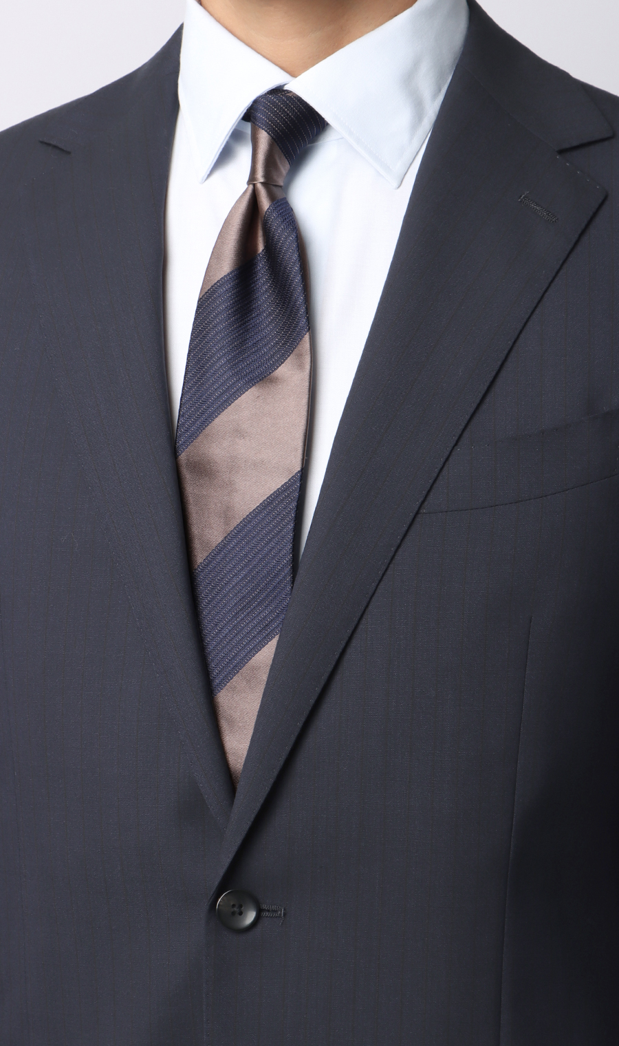 プレミアムスタイリッシュスーツ【ツーパンツ】【Super110's】 ネイビー 体型:YA体(スリム型),号数（身長）:3号(160cm)