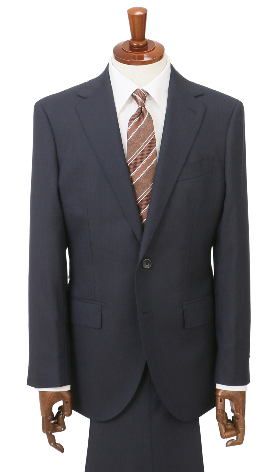 プレミアムスタイリッシュスーツ【ツーパンツ】【Super110's】 ネイビー 体型:YA体(スリム型),号数（身長）:3号(160cm)