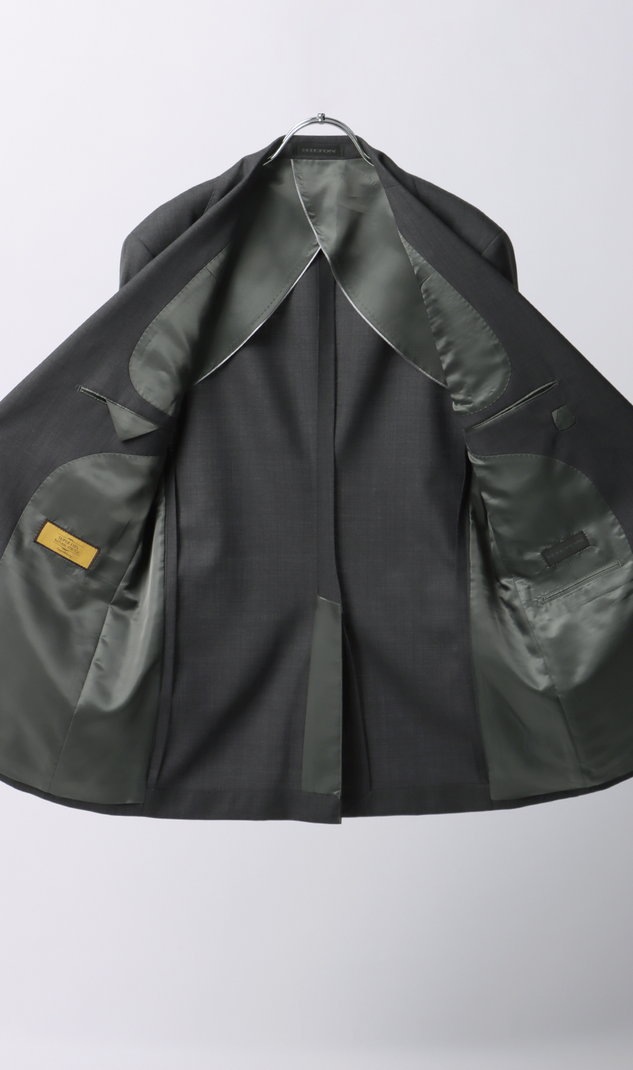 プレミアムスタイリッシュスーツ【ツーパンツ】【Super110's】 グレー 体型:YA体(スリム型),号数（身長）:3号(160cm)