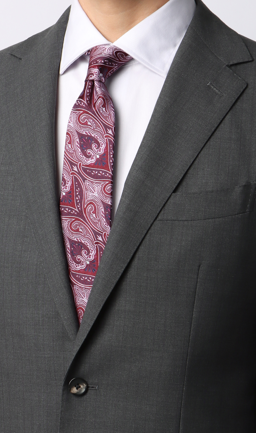 プレミアムスタイリッシュスーツ【ツーパンツ】【Super110's】 グレー 体型:YA体(スリム型),号数（身長）:3号(160cm)