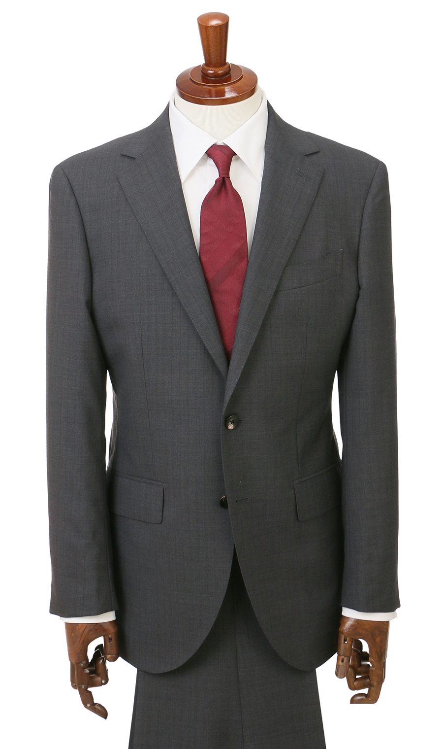 プレミアムスタイリッシュスーツ【ツーパンツ】【Super110's】 グレー 体型:YA体(スリム型),号数（身長）:3号(160cm)