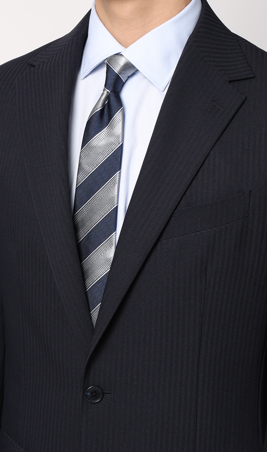 スタイリッシュスーツ【ツーパンツ】【ウォッシャブル】 ネイビー 体型:YA体(スリム型),号数(身長):6号(175cm)