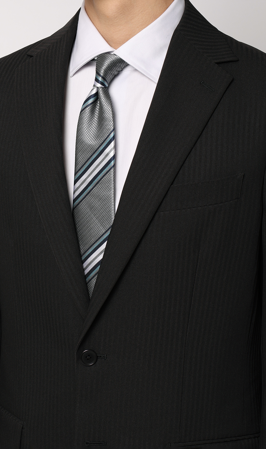 スタイリッシュスーツ【ツーパンツ】【ウォッシャブル】 ブラック 体型:YA体(スリム型),号数（身長）:3号(160cm)