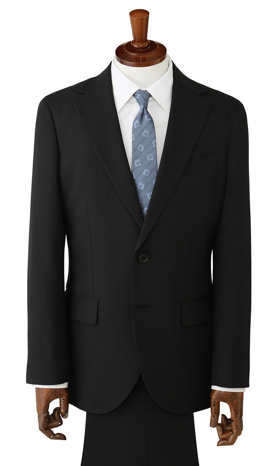 スタイリッシュスーツ【ツーパンツ】【ウォッシャブル】 ブラック 体型:YA体(スリム型),号数（身長）:3号(160cm)