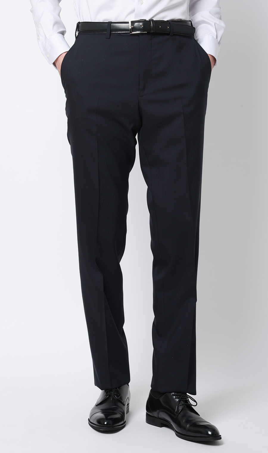 プレミアムスタイリッシュスーツ【ツーパンツ】【Super100's】 ネイビー 体型:YA体(スリム型),号数(身長):4号(165cm)