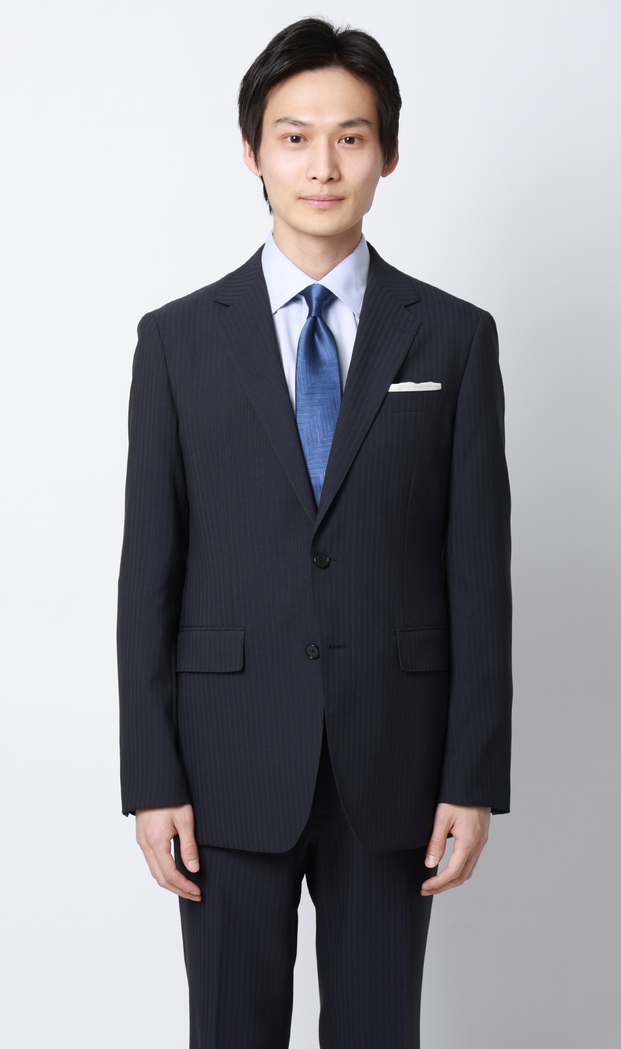 スタイリッシュスーツ【肩くるしくないスーツ】【ツーパンツ】【Plastics Smart】 ネイビー 体型:YA体(スリム型),号数（身長）:3号(160cm)