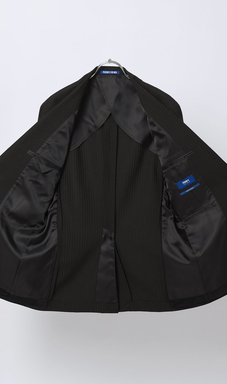 スタイリッシュスーツ【肩くるしくないスーツ】【ツーパンツ】【Plastics Smart】 ブラック 体型:YA体(スリム型),号数（身長）:4号(165cm)