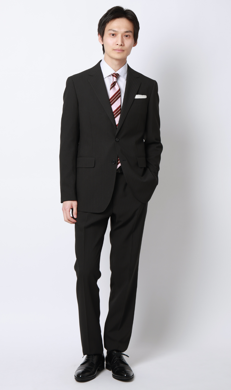 スタイリッシュスーツ【肩くるしくないスーツ】【ツーパンツ】【Plastics Smart】 ブラック 体型:YA体(スリム型),号数（身長）:4号(165cm)