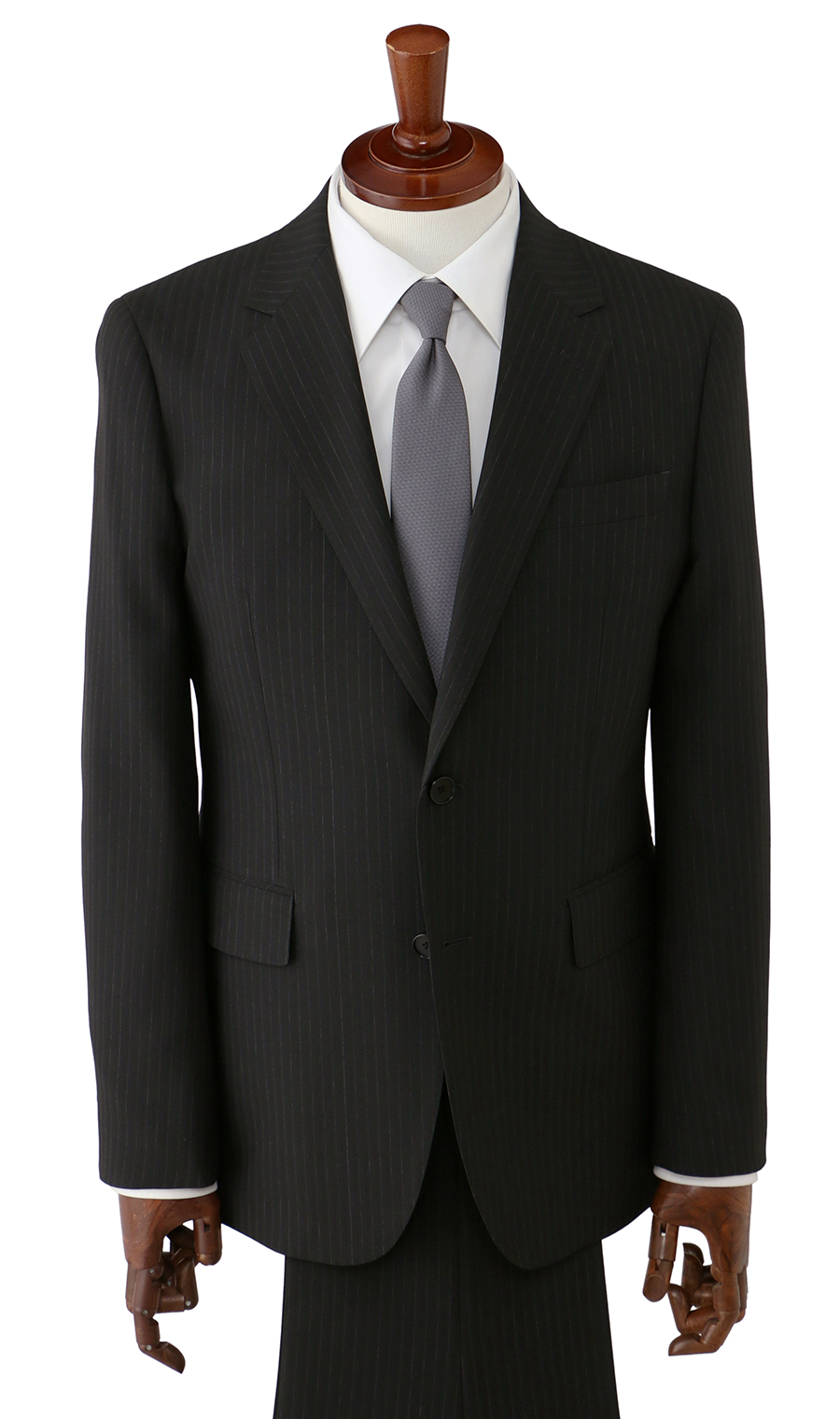 スタイリッシュスーツ【肩くるしくないスーツ】【ツーパンツ】【Plastics Smart】 ブラック 体型:YA体(スリム型),号数（身長）:4号(165cm)