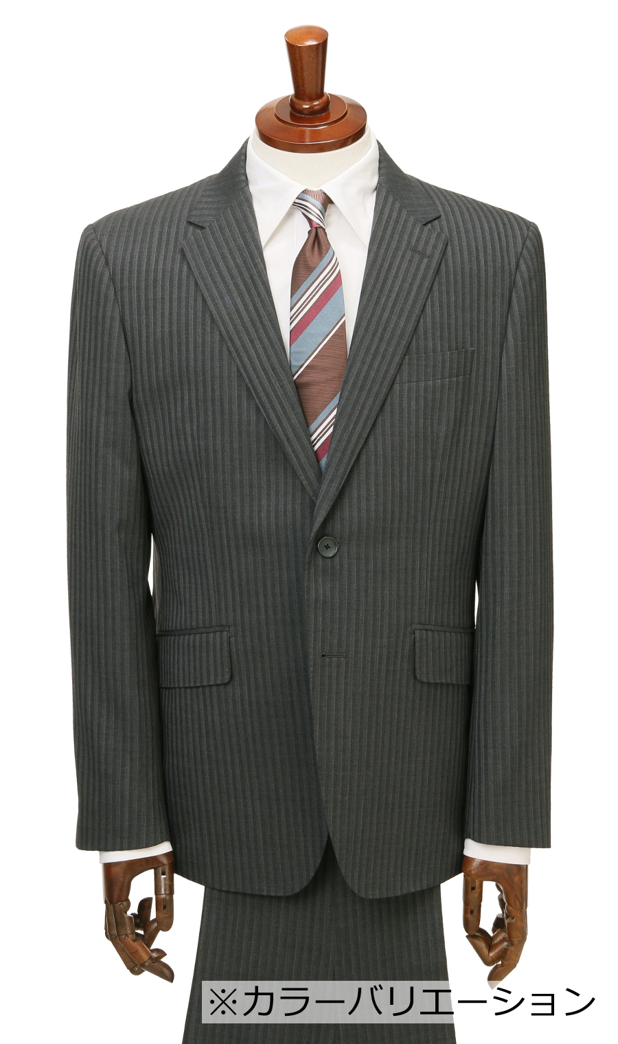 スタイリッシュスーツ《ツーパンツ》《Plastics Smart》 グレー 体型:YA体(スリム型),号数（身長）:3号(160cm)