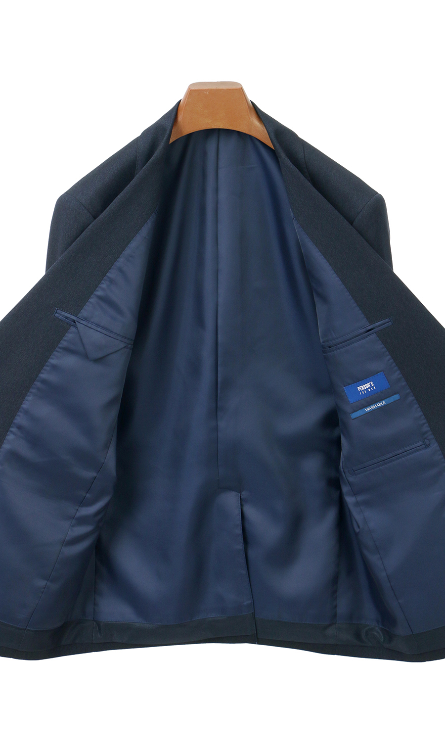スタイリッシュスーツ【肩くるしくないスーツ】【ツーパンツ】【Plastics Smart】 ネイビー系 体型:A体(標準型),号数（身長）:6号(175cm)