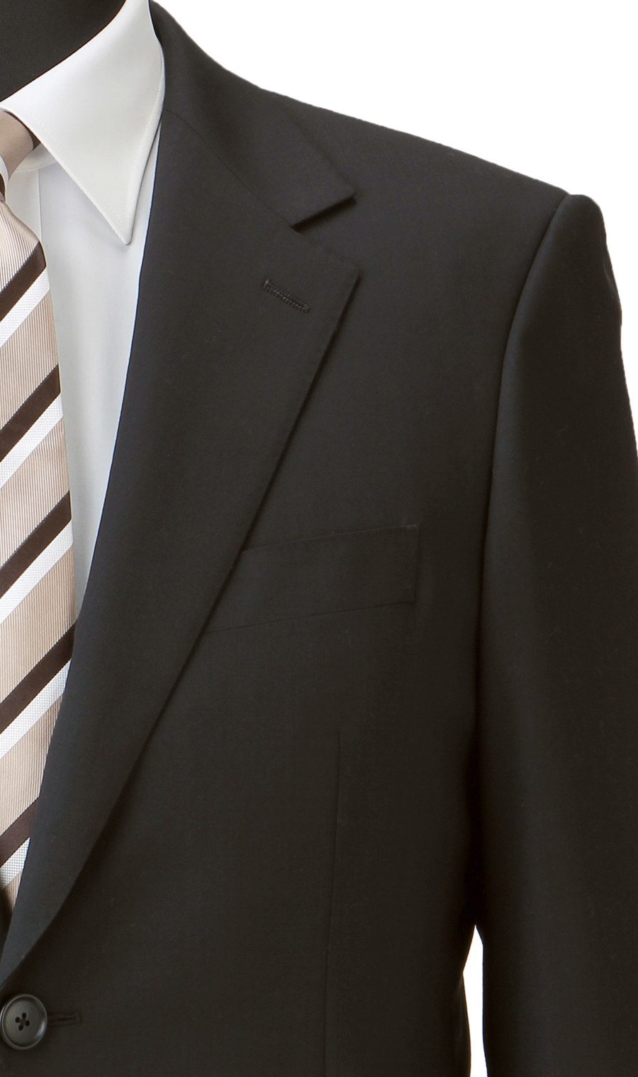 スタイリッシュスーツ《キング&トール》《ツーパンツ》《黒無地》 ブラック 体型:E体(大きいサイズ),号数（身長）:3号(160cm)