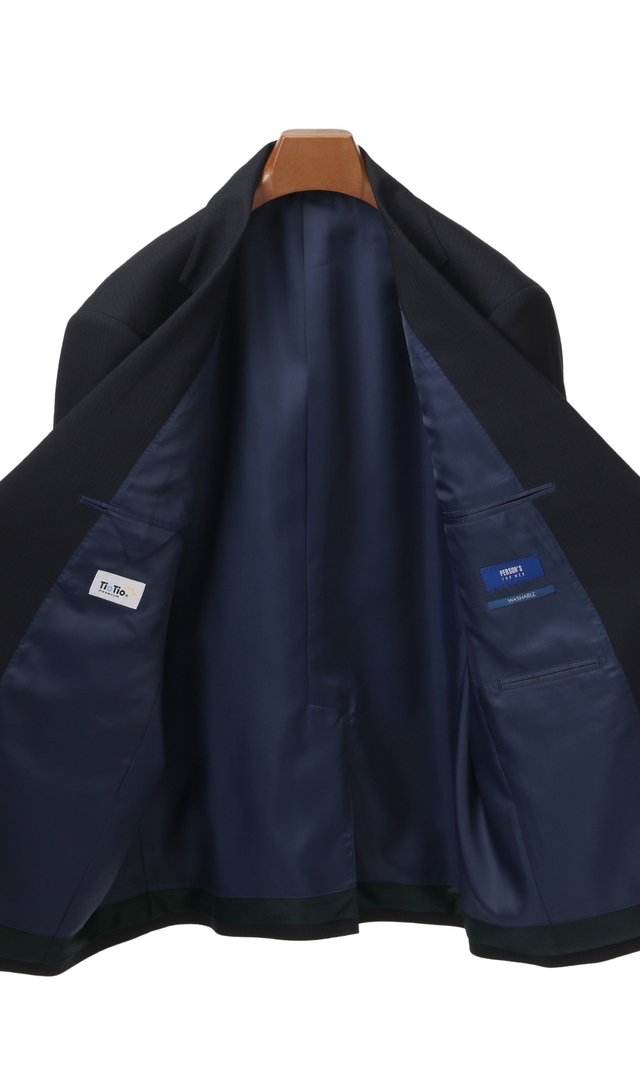 スタイリッシュスーツ《ツーパンツ》《キング&トール》《TioTio PREMIUM》 ネイビー 体型:K体(大きいサイズ),号数（身長）:4号(165cm)