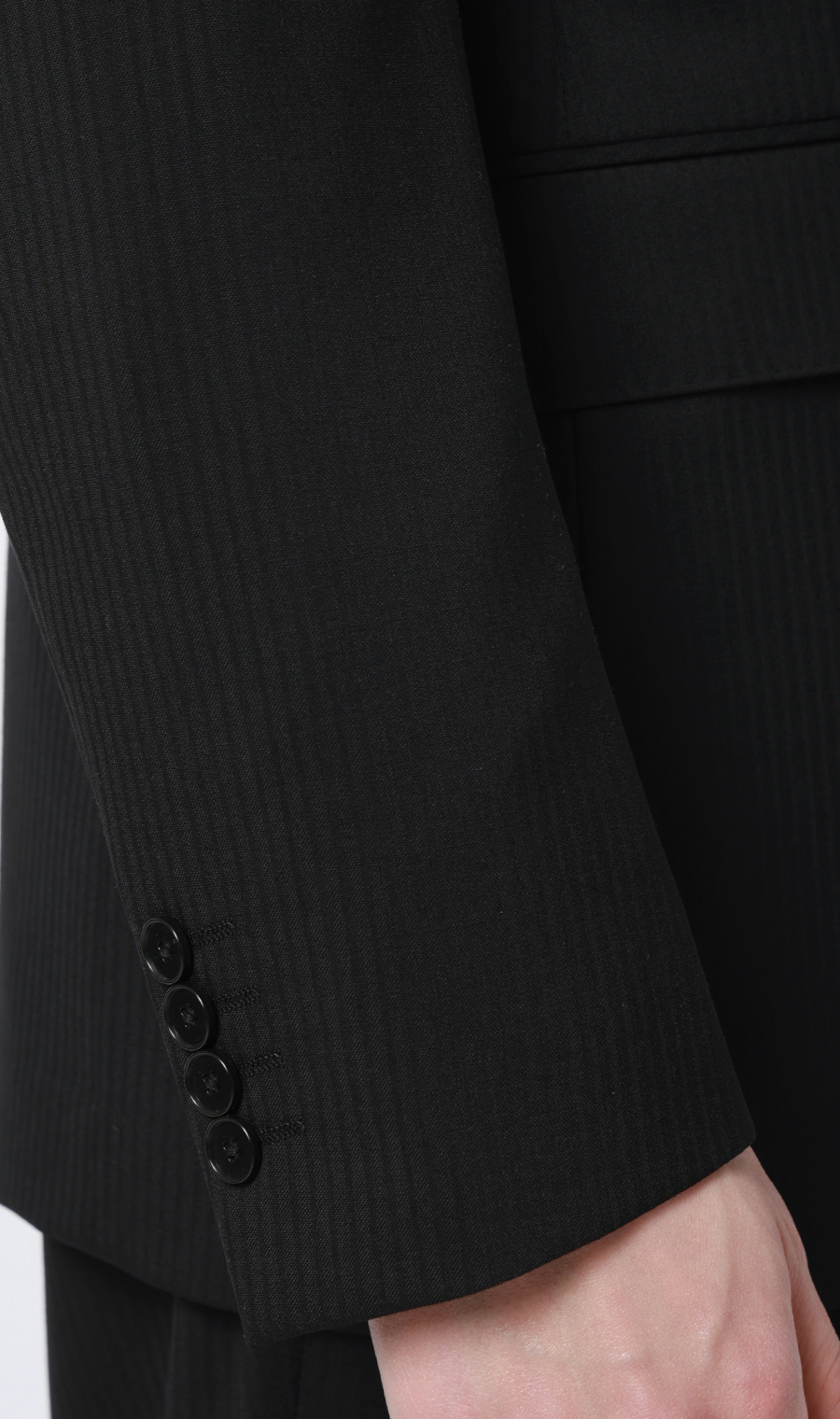 スタイリッシュスーツ【ツーパンツ】【Plastics Smart】 ブラック 体型:YA体(スリム型),号数（身長）:4号(165cm)