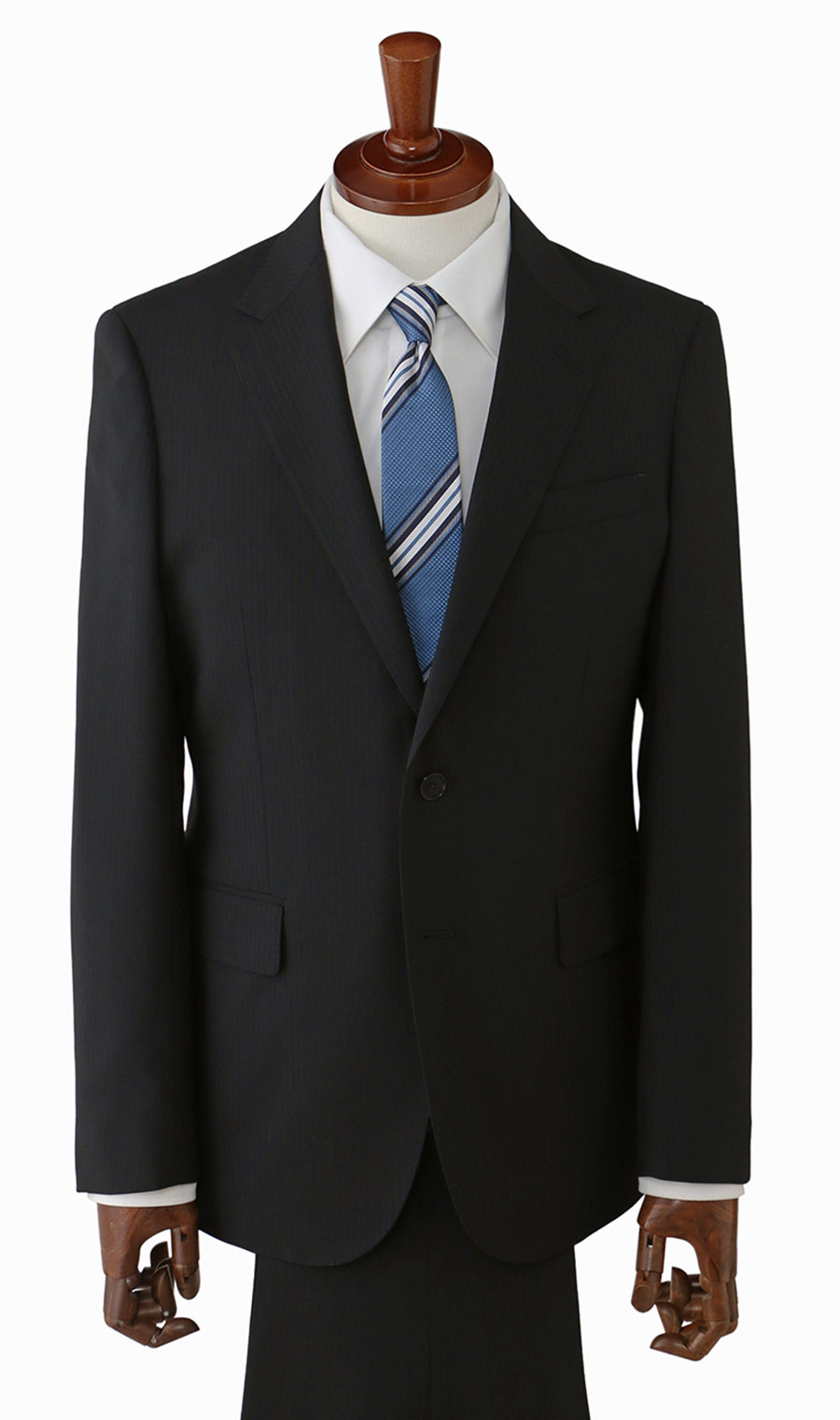 スタイリッシュスーツ【ツーパンツ】【Plastics Smart】 ブラック 体型:YA体(スリム型),号数（身長）:4号(165cm)