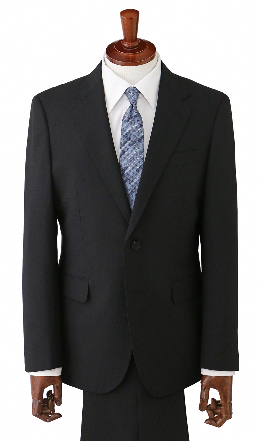 スタイリッシュスーツ【ツーパンツ】【Plastics Smart】 ブラック 体型:A体(標準型),号数（身長）:4号(165cm)