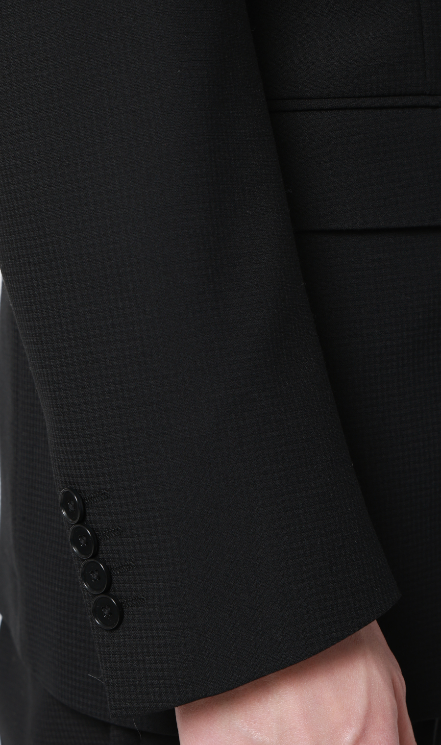 スタイリッシュスーツ【ツーパンツ】【Plastics Smart】 ブラック 体型:A体(標準型),号数（身長）:4号(165cm)