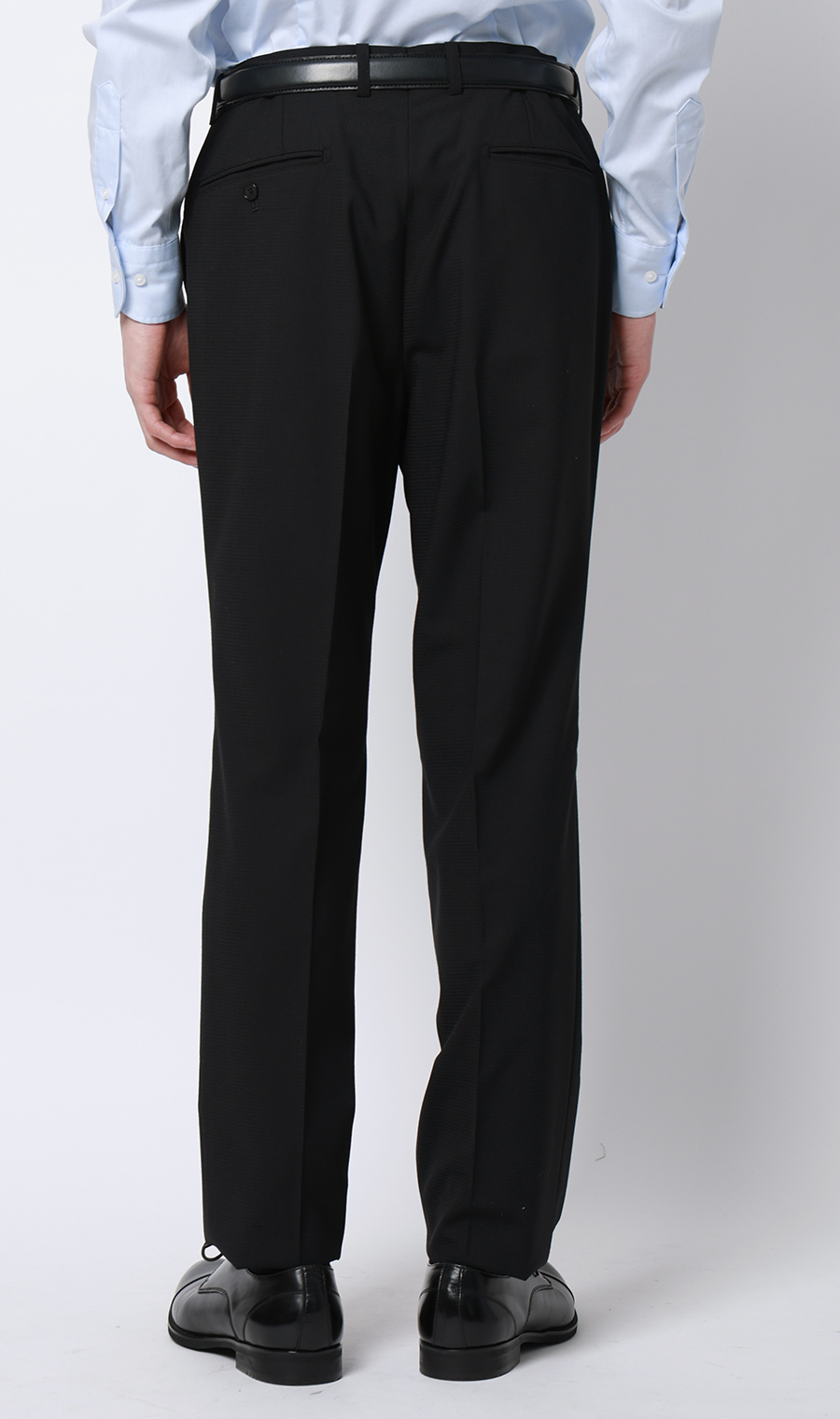 スタイリッシュスーツ【ツーパンツ】【Plastics Smart】 ブラック 体型:A体(標準型),号数（身長）:4号(165cm)