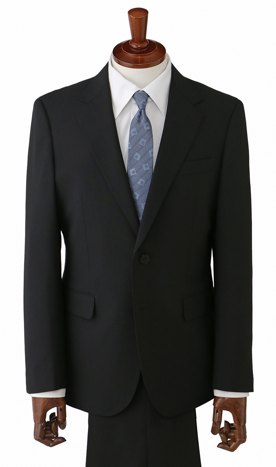 スタイリッシュスーツ【ツーパンツ】【Plastics Smart】 ブラック 体型:A体(標準型),号数（身長）:4号(165cm)