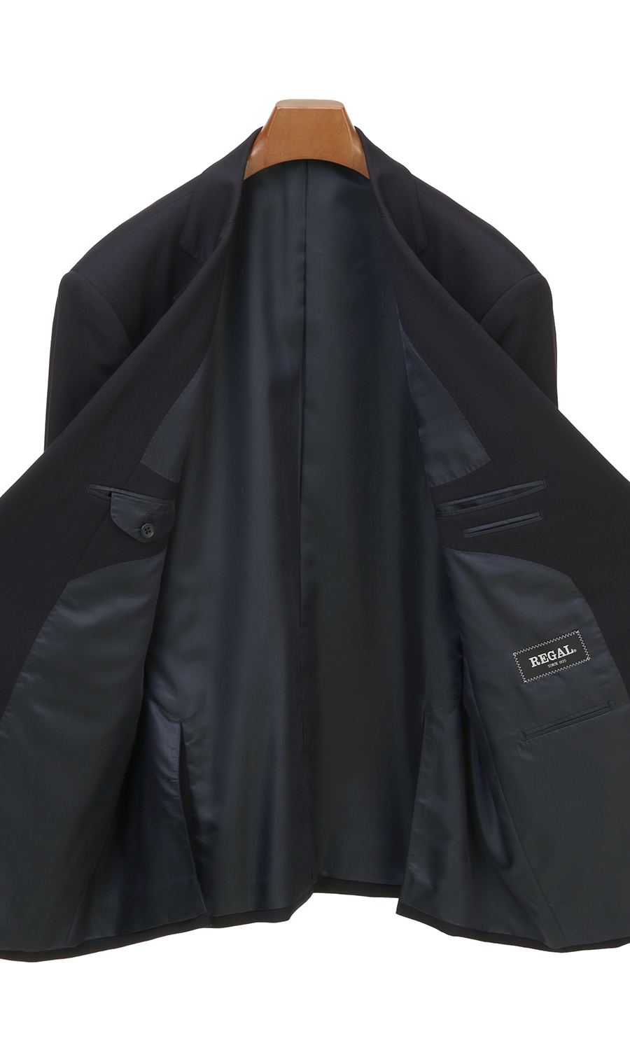 スタンダードスーツ《キング&トール》《ツーパンツ》《nano-pel》 ネイビー 体型:E体(大きいサイズ),号数（身長）:10号(195cm)