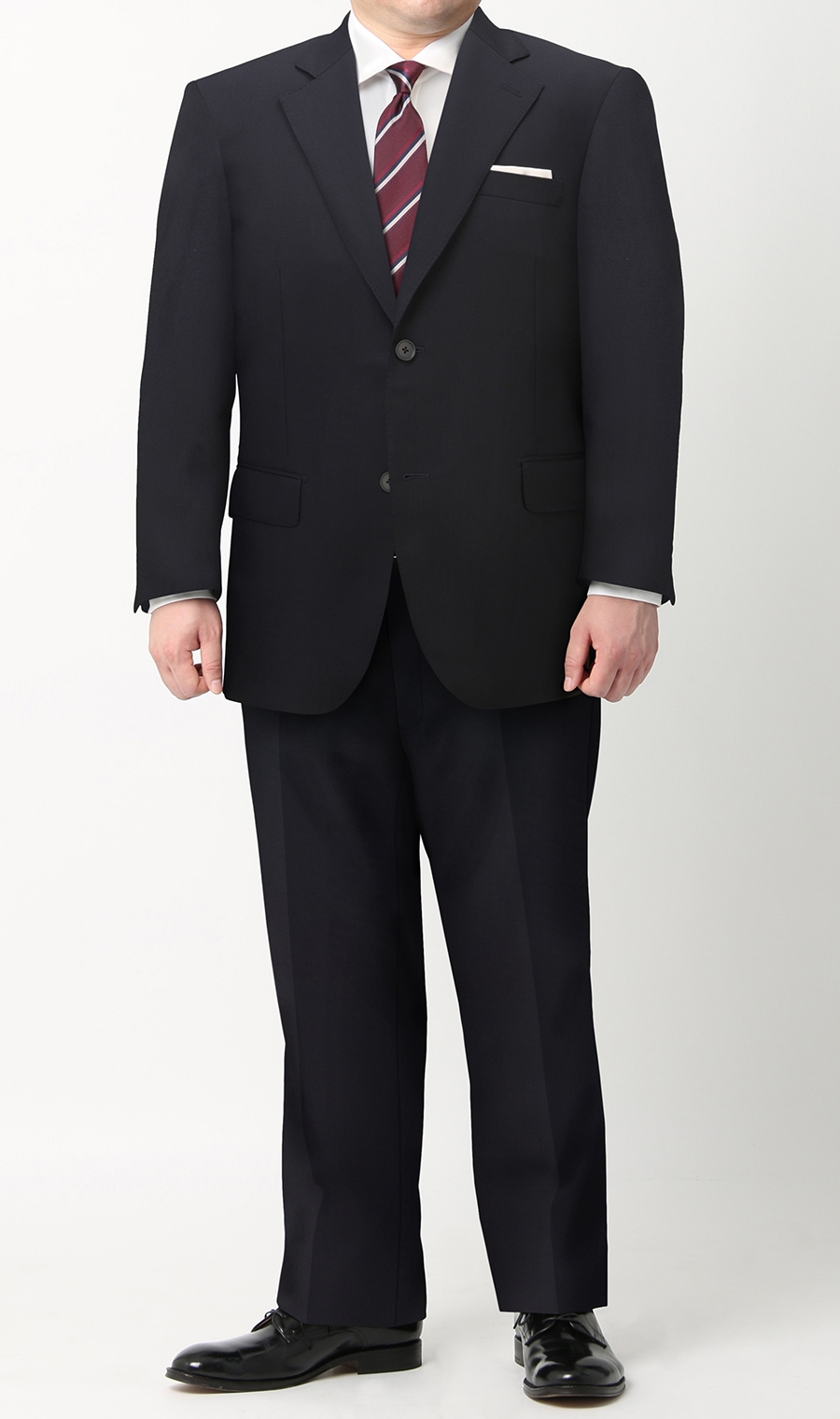スタンダードスーツ《キング&トール》《ツーパンツ》《nano-pel》 ネイビー 体型:E体(大きいサイズ),号数（身長）:10号(195cm)