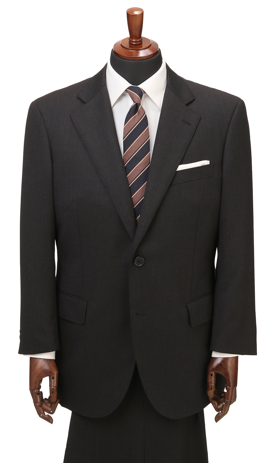 スタンダードスーツ《キング&トール》《ツーパンツ》《nano-pel》 グレー 体型:E体(大きいサイズ),号数（身長）:10号(195cm)