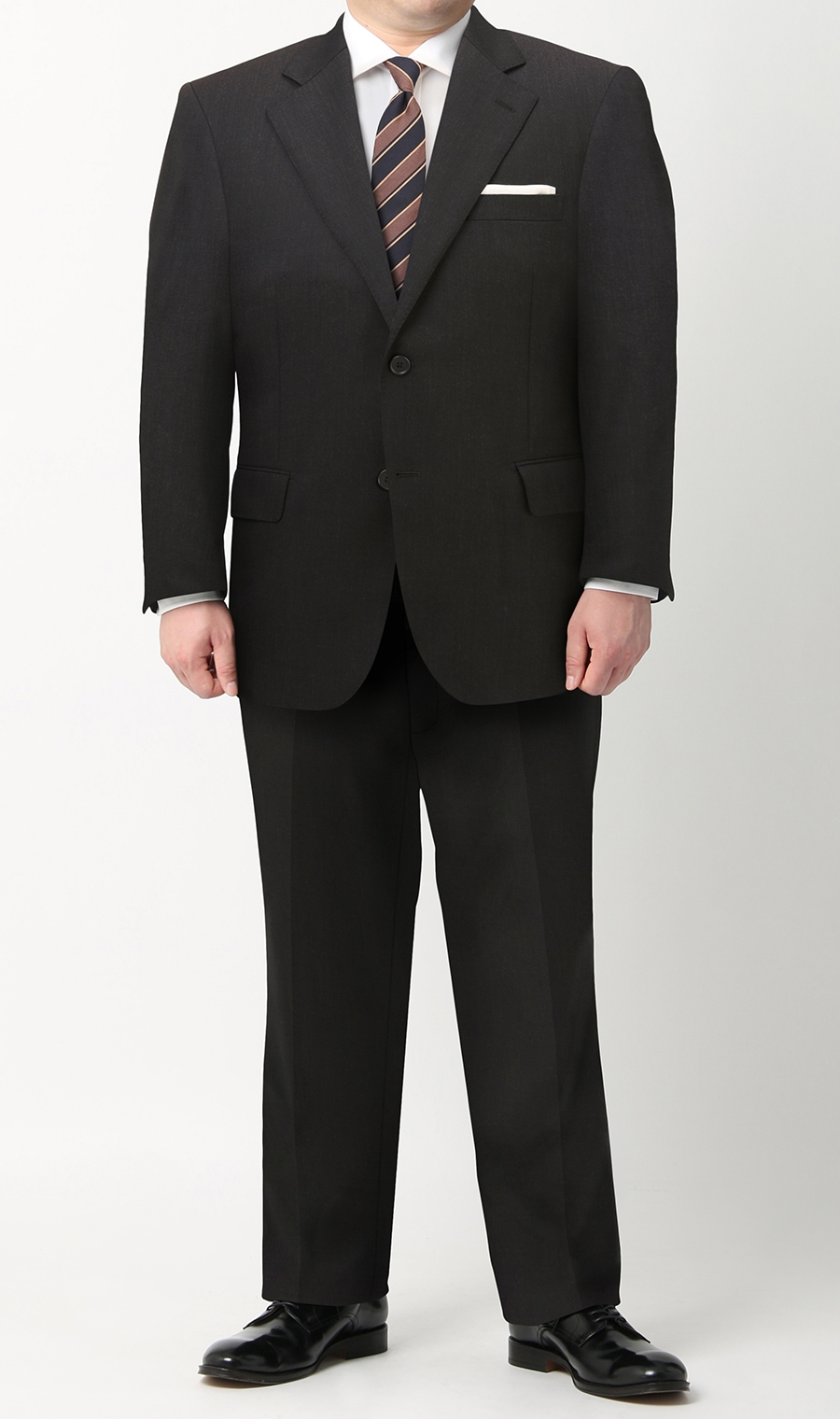 スタンダードスーツ《キング&トール》《ツーパンツ》《nano-pel》 グレー 体型:E体(大きいサイズ),号数（身長）:10号(195cm)