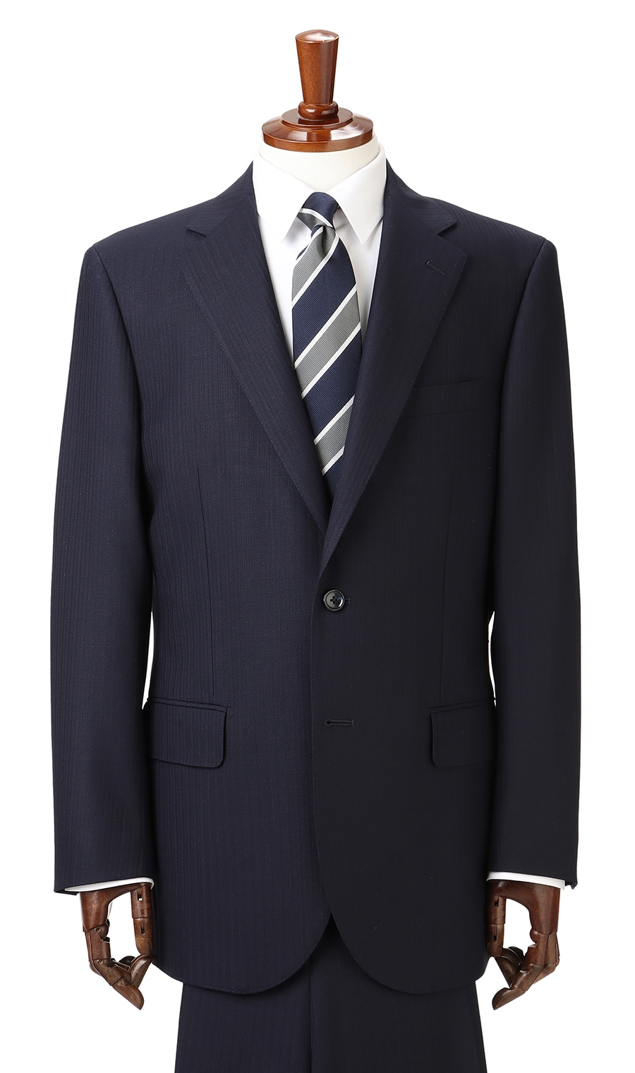 スタンダードスーツ《ツーパンツ》《OEKO-TEX》 ネイビー 体型:A体(標準型),号数（身長）:3号(160cm)