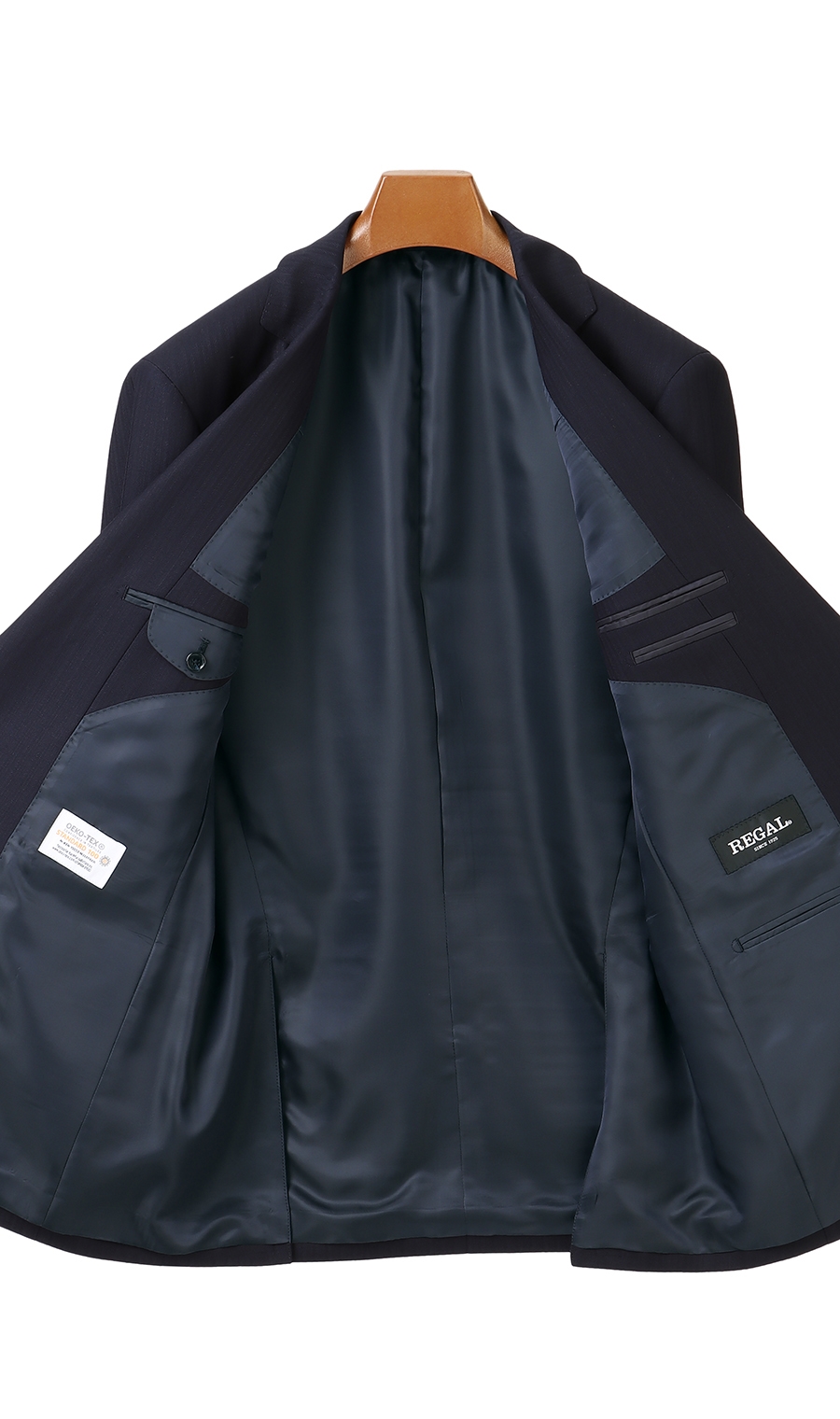 スタンダードスーツ《ツーパンツ》《OEKO-TEX》 ネイビー 体型:A体(標準型),号数（身長）:3号(160cm)