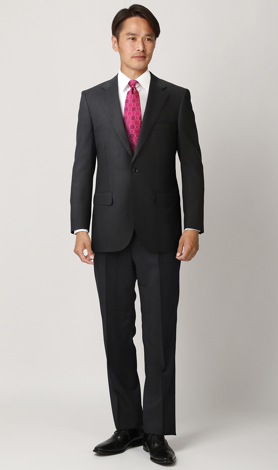 スタンダードスーツ《ツーパンツ》《OEKO-TEX》 ブラック 体型:A体(標準型),号数（身長）:3号(160cm)