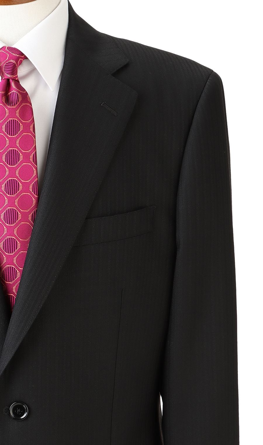 スタンダードスーツ《ツーパンツ》《OEKO-TEX》 ブラック 体型:A体(標準型),号数（身長）:3号(160cm)